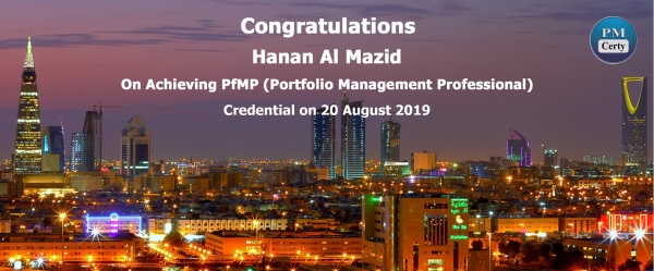 Congratulations Hanan on Achieving PfMP..!